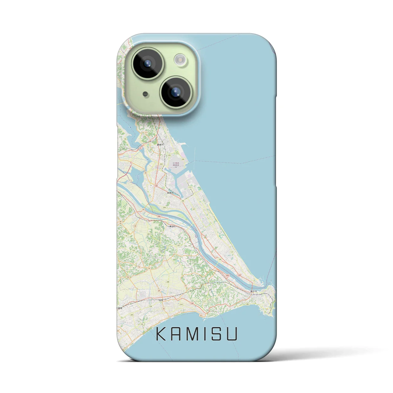 【神栖2(茨城県)】地図柄iPhoneケース(バックカバータイプ)