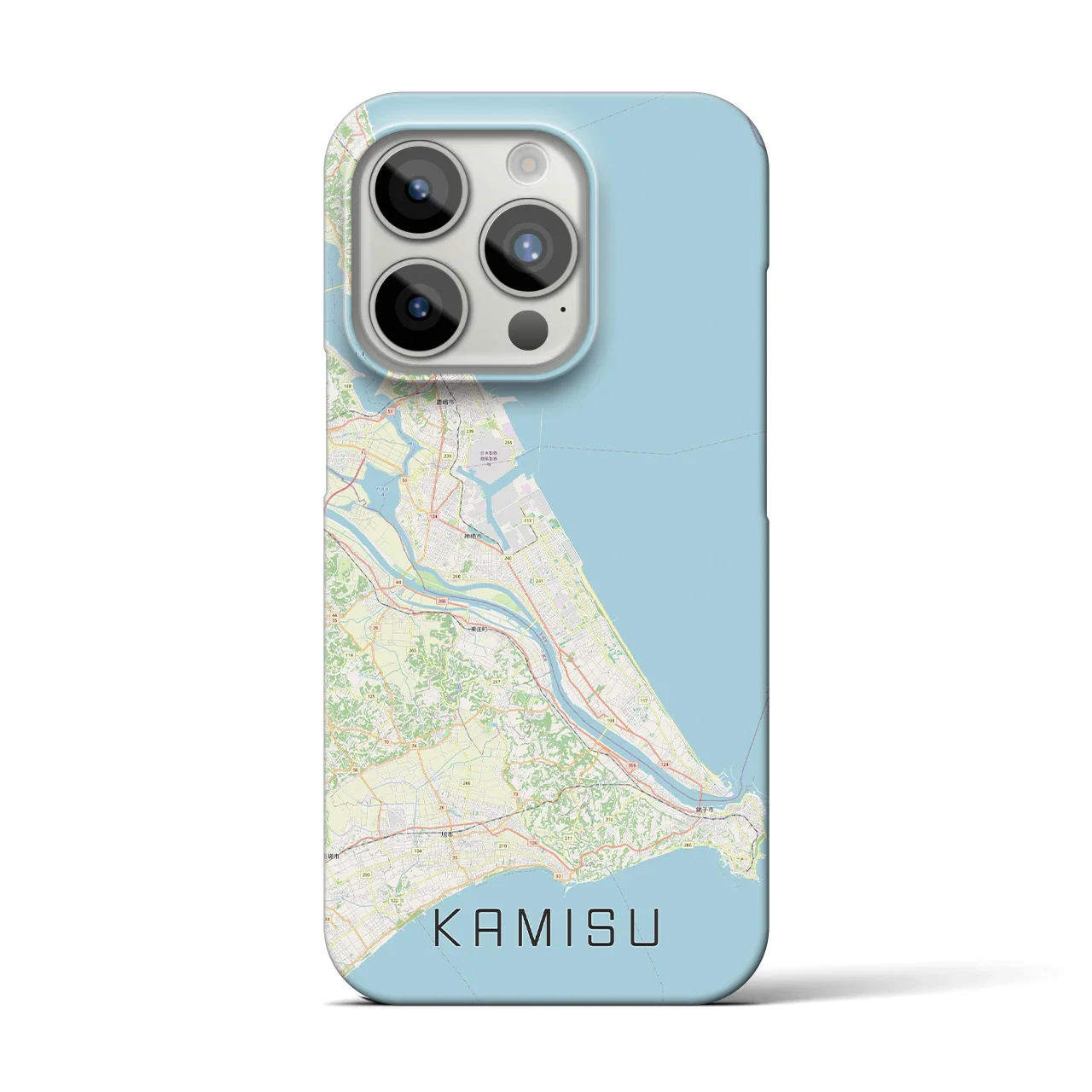 【神栖2(茨城県)】地図柄iPhoneケース(バックカバータイプ)