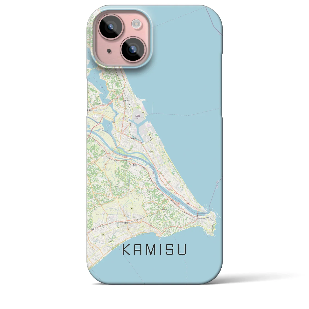 【神栖2(茨城県)】地図柄iPhoneケース(バックカバータイプ)