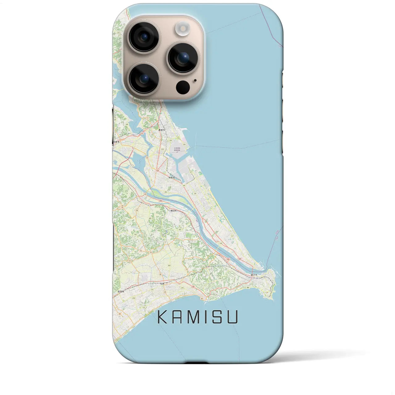 【神栖2(茨城県)】地図柄iPhoneケース(バックカバータイプ)