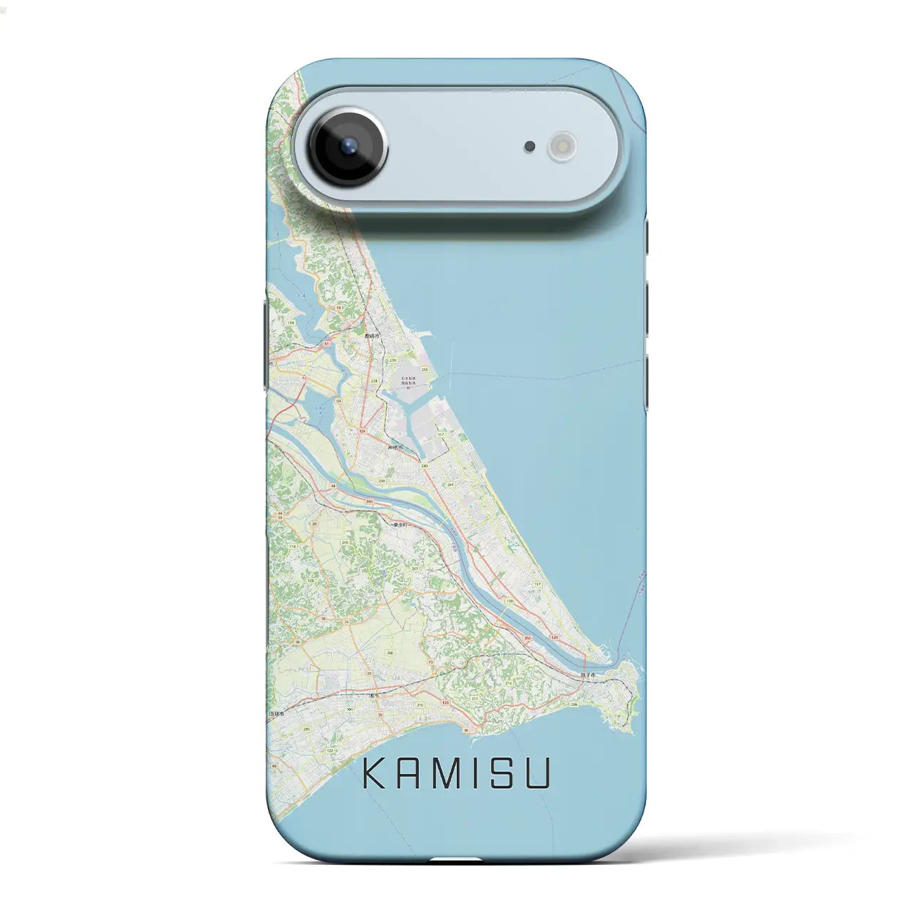 【神栖2(茨城県)】地図柄iPhoneケース(バックカバータイプ)ブラック・iPhone 17 Pro Max 用