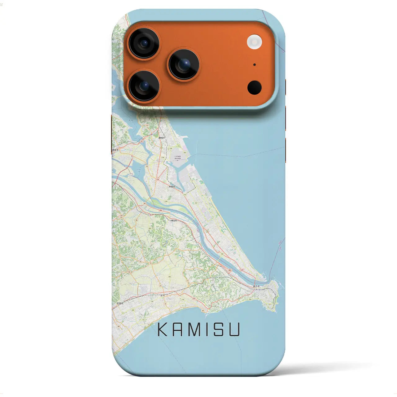 【神栖2(茨城県)】地図柄iPhoneケース(バックカバータイプ)