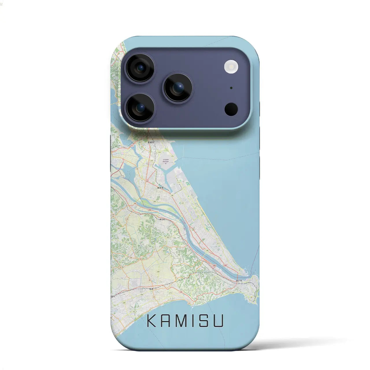 【神栖2(茨城県)】地図柄iPhoneケース(バックカバータイプ)