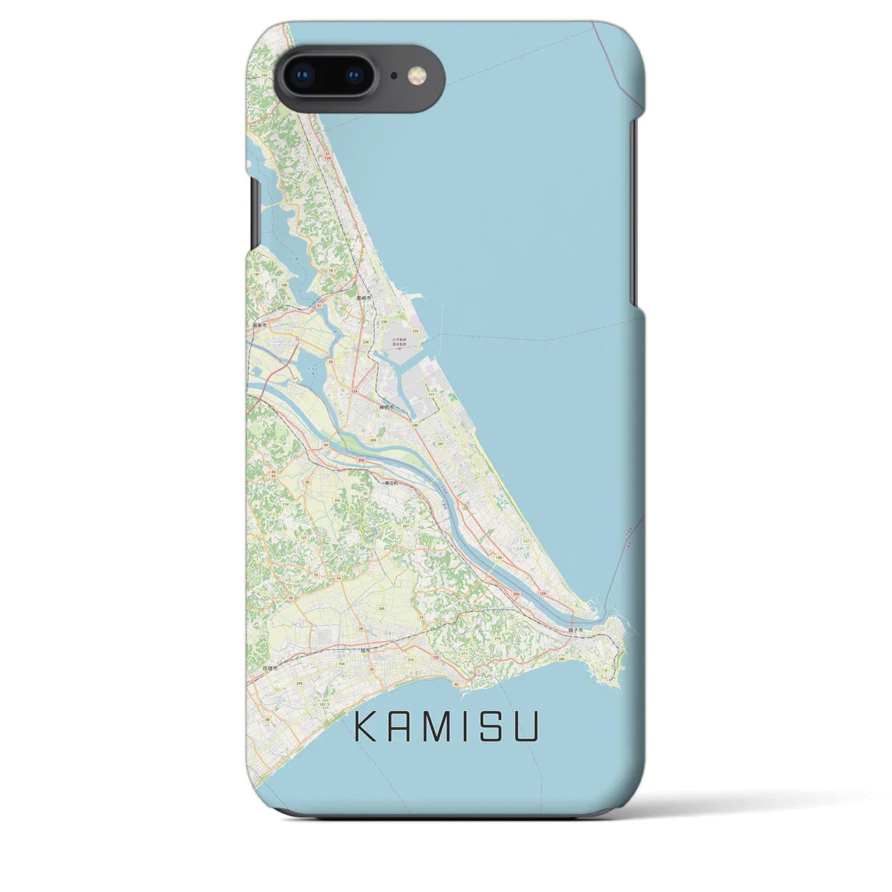 【神栖2(茨城県)】地図柄iPhoneケース(バックカバータイプ)