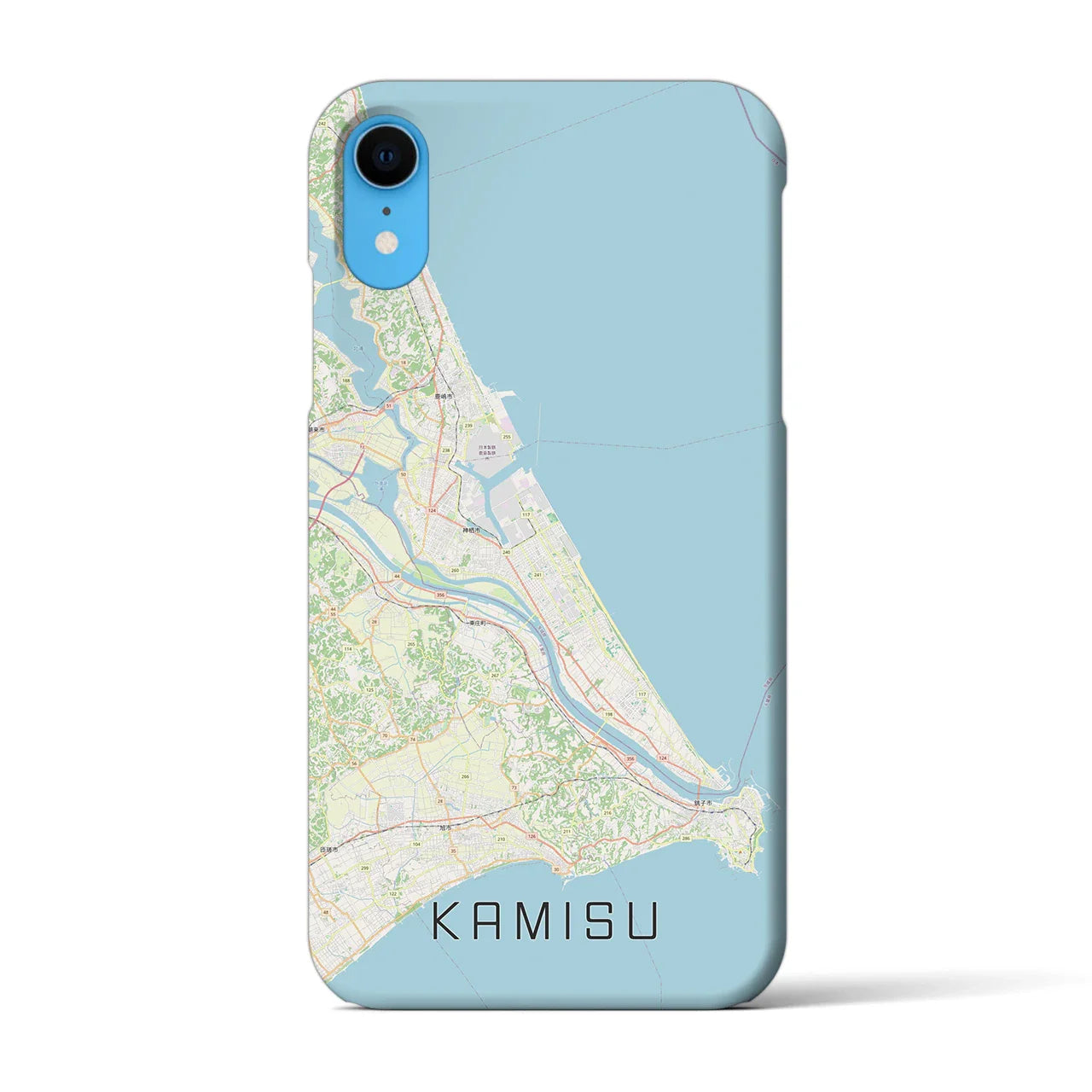 【神栖2(茨城県)】地図柄iPhoneケース(バックカバータイプ)