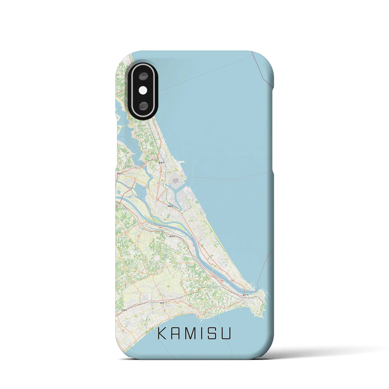 【神栖2(茨城県)】地図柄iPhoneケース(バックカバータイプ)
