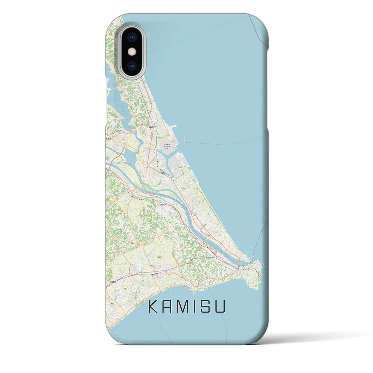 【神栖2(茨城県)】地図柄iPhoneケース(バックカバータイプ)