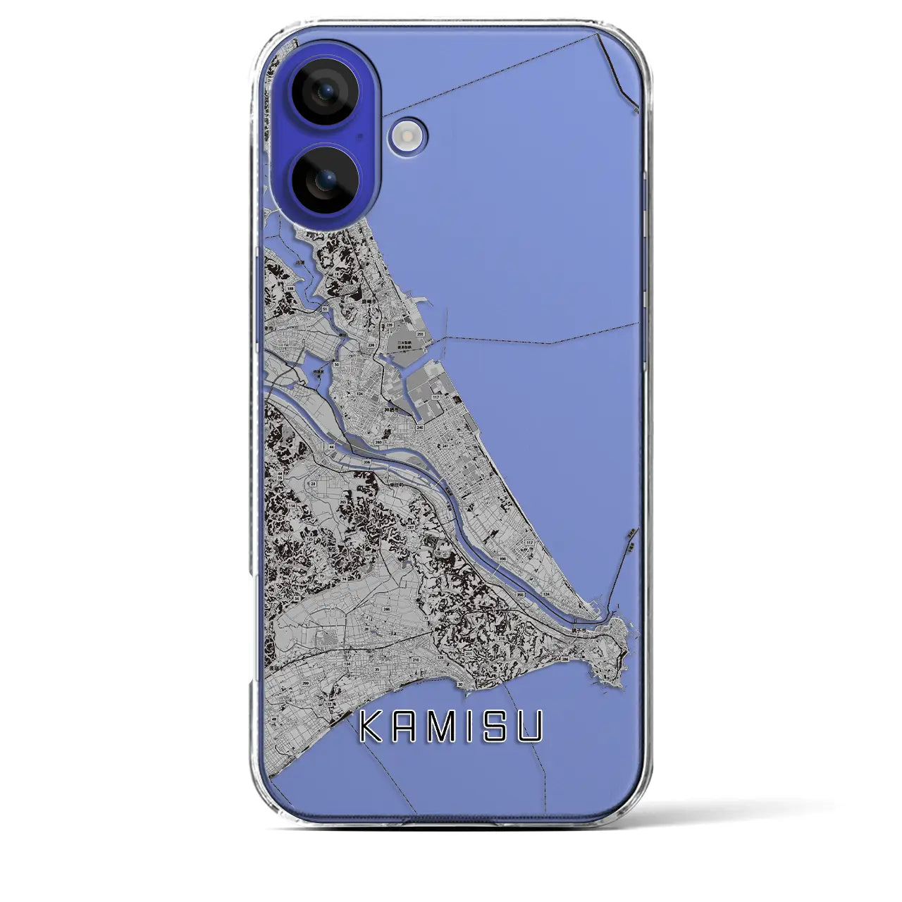 【神栖2(茨城県)】地図柄iPhoneケース(クリアタイプ)