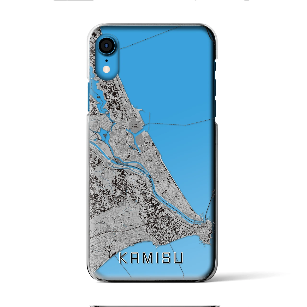 【神栖2(茨城県)】地図柄iPhoneケース(クリアタイプ)