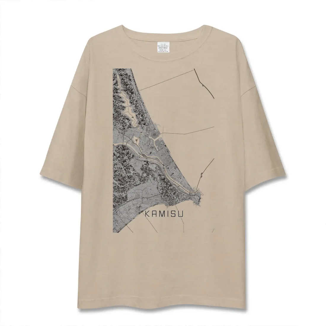 【神栖2(茨城県)】地図柄ビッグシルエットTシャツ