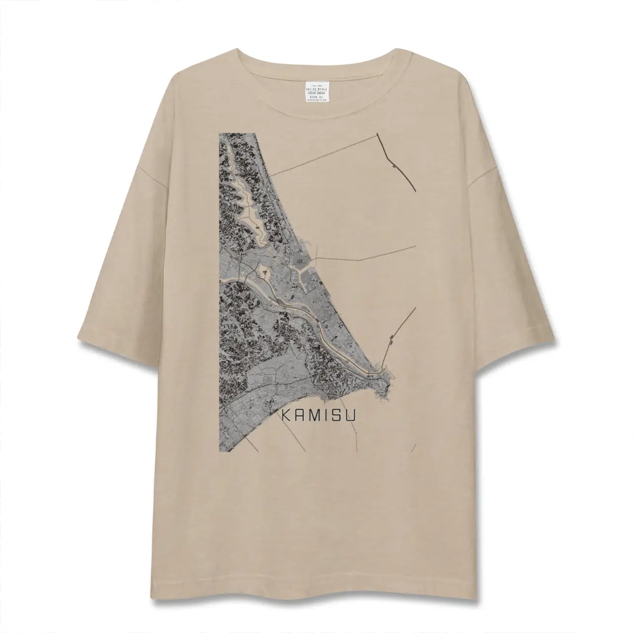 【神栖2(茨城県)】地図柄ビッグシルエットTシャツ