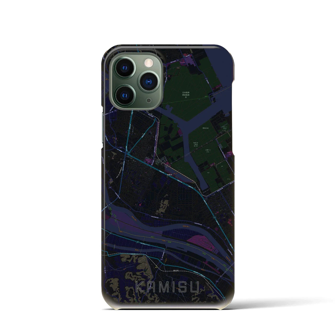 【神栖(茨城県)】地図柄iPhoneケース(バックカバータイプ)