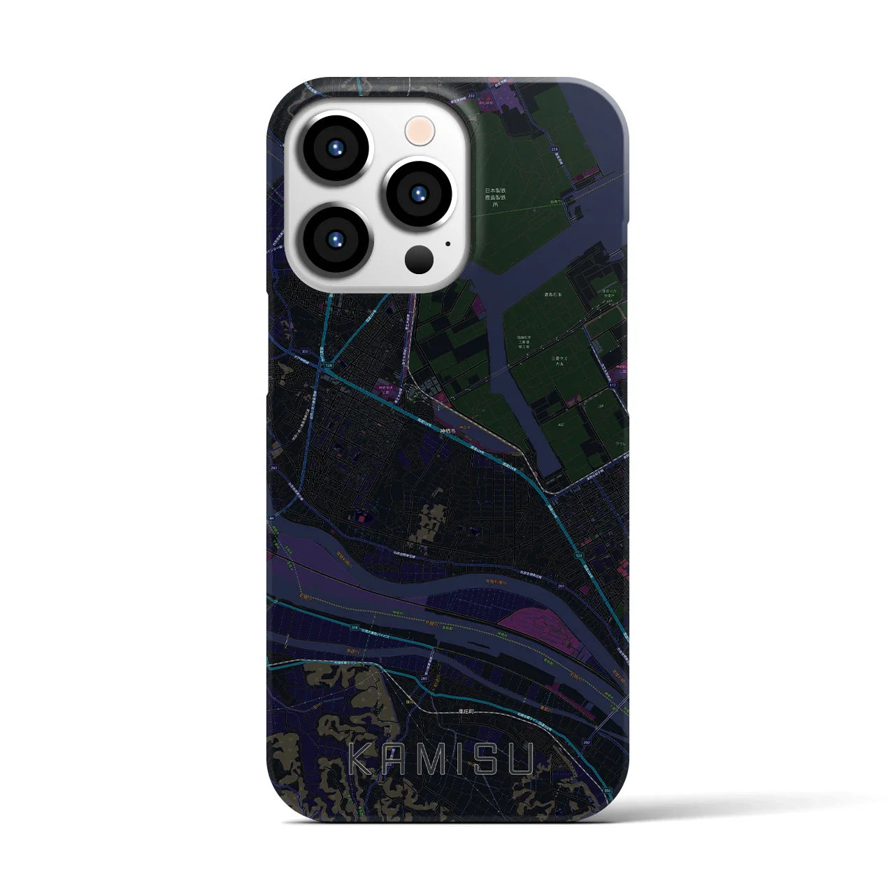 【神栖(茨城県)】地図柄iPhoneケース(バックカバータイプ)