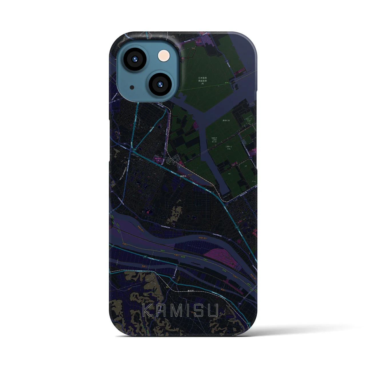 【神栖(茨城県)】地図柄iPhoneケース(バックカバータイプ)
