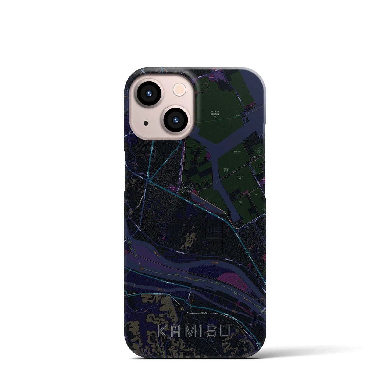 【神栖(茨城県)】地図柄iPhoneケース(バックカバータイプ)