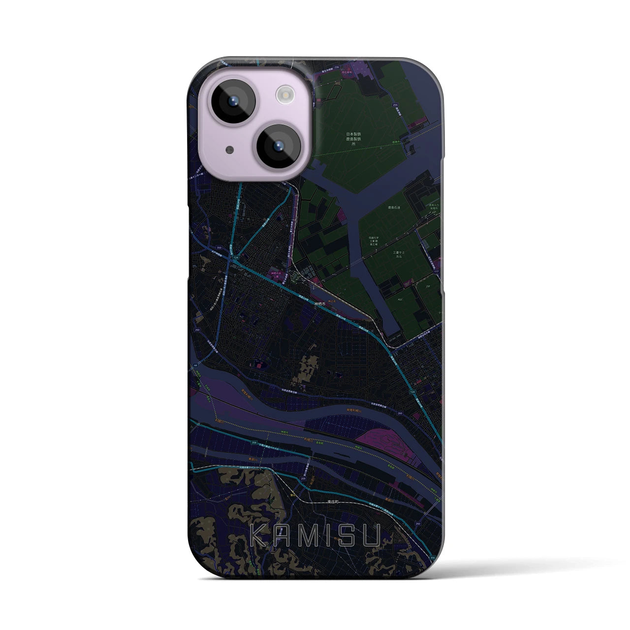 【神栖(茨城県)】地図柄iPhoneケース(バックカバータイプ)