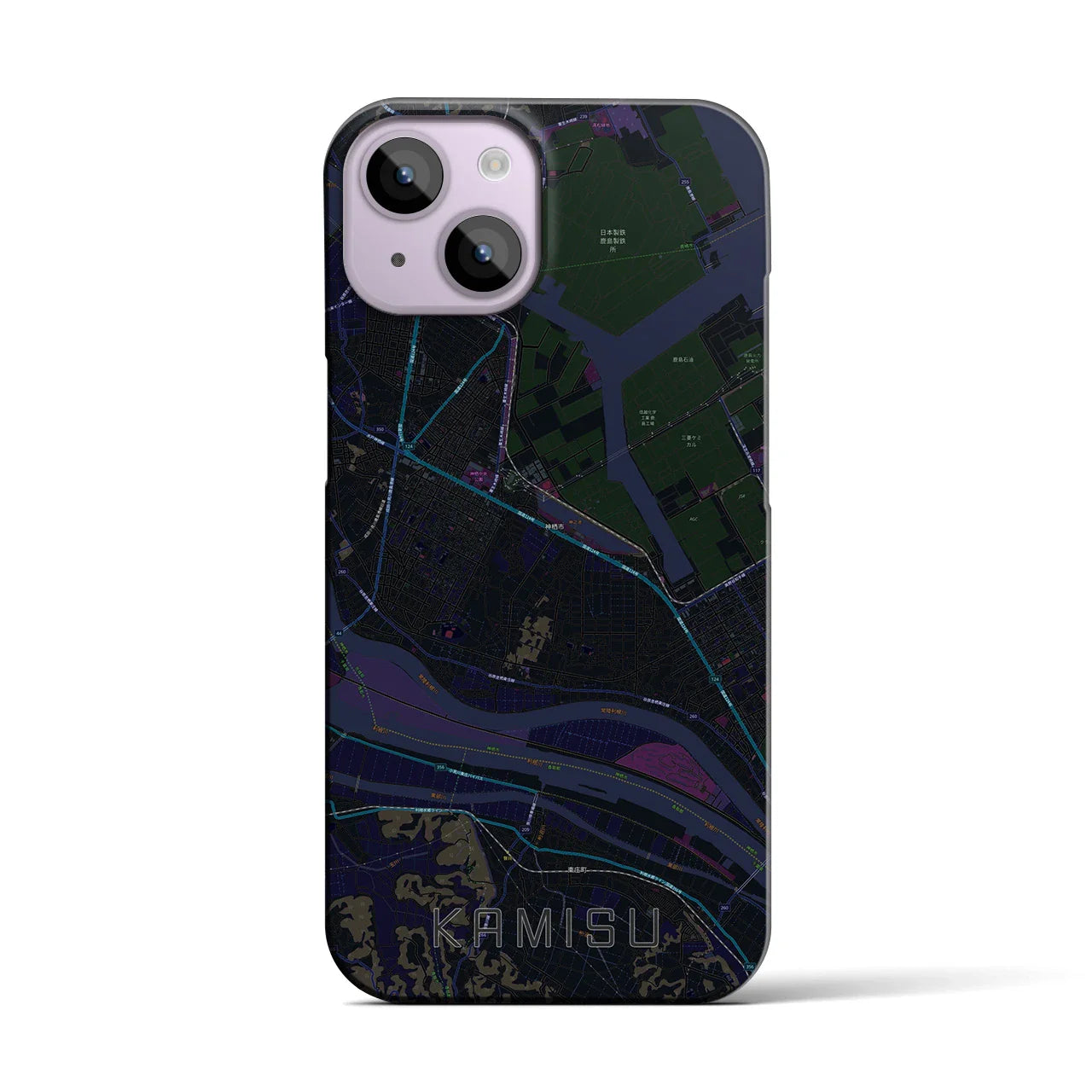 【神栖(茨城県)】地図柄iPhoneケース(バックカバータイプ)