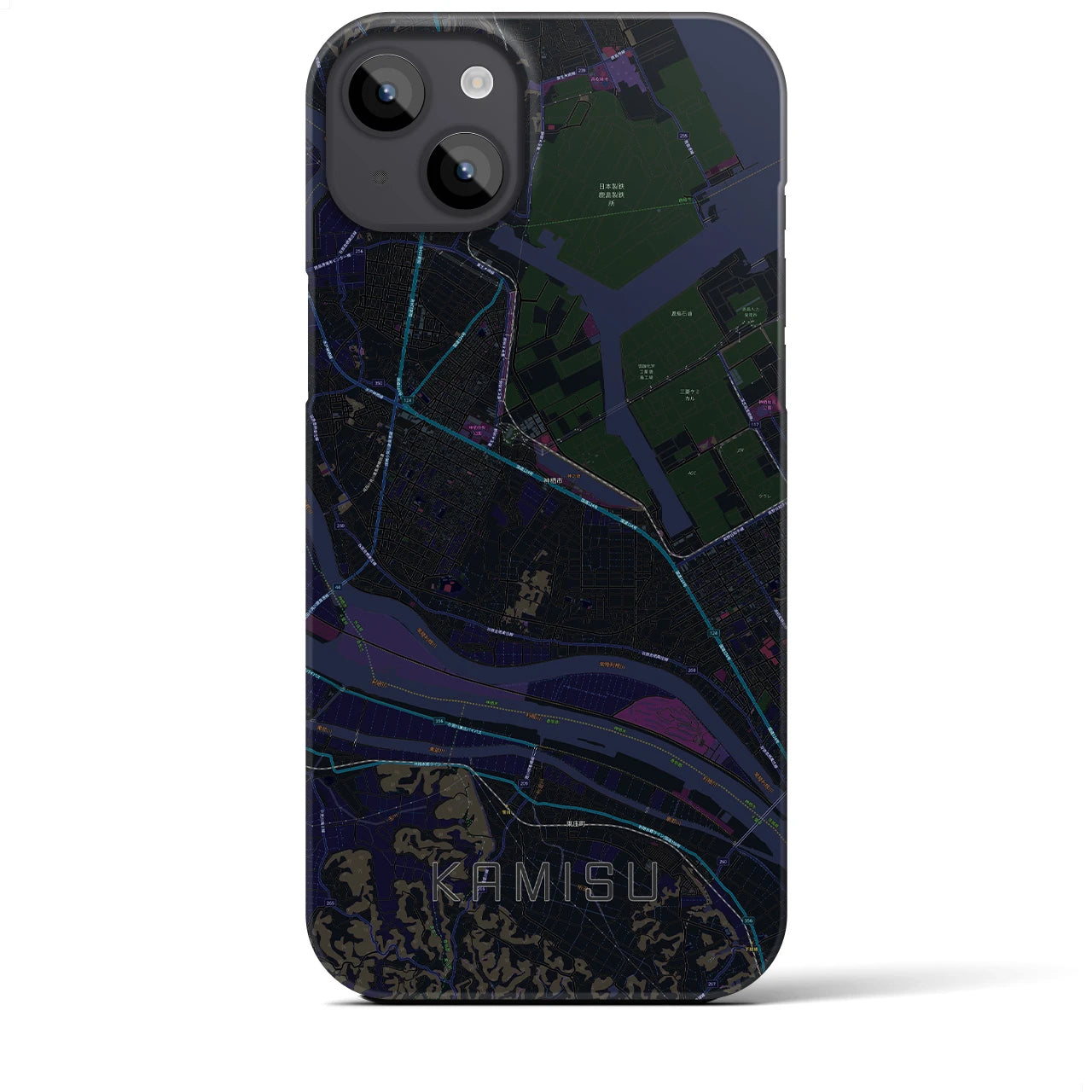 【神栖(茨城県)】地図柄iPhoneケース(バックカバータイプ)