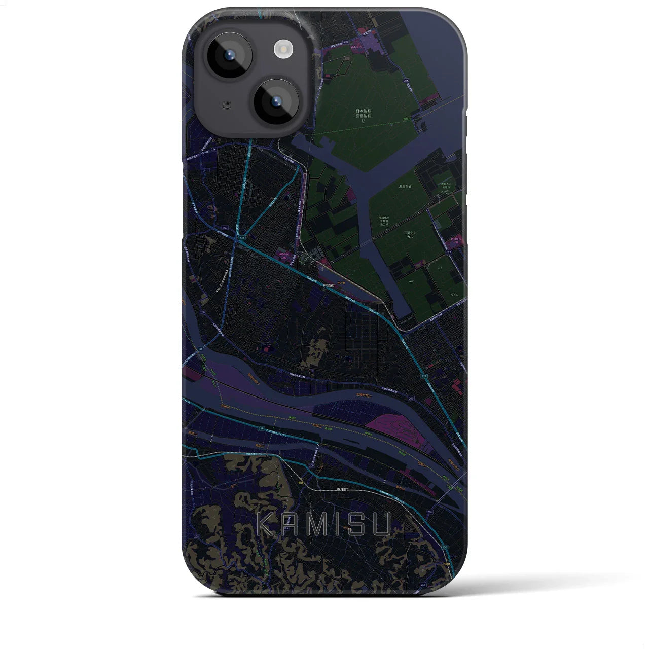 【神栖(茨城県)】地図柄iPhoneケース(バックカバータイプ)