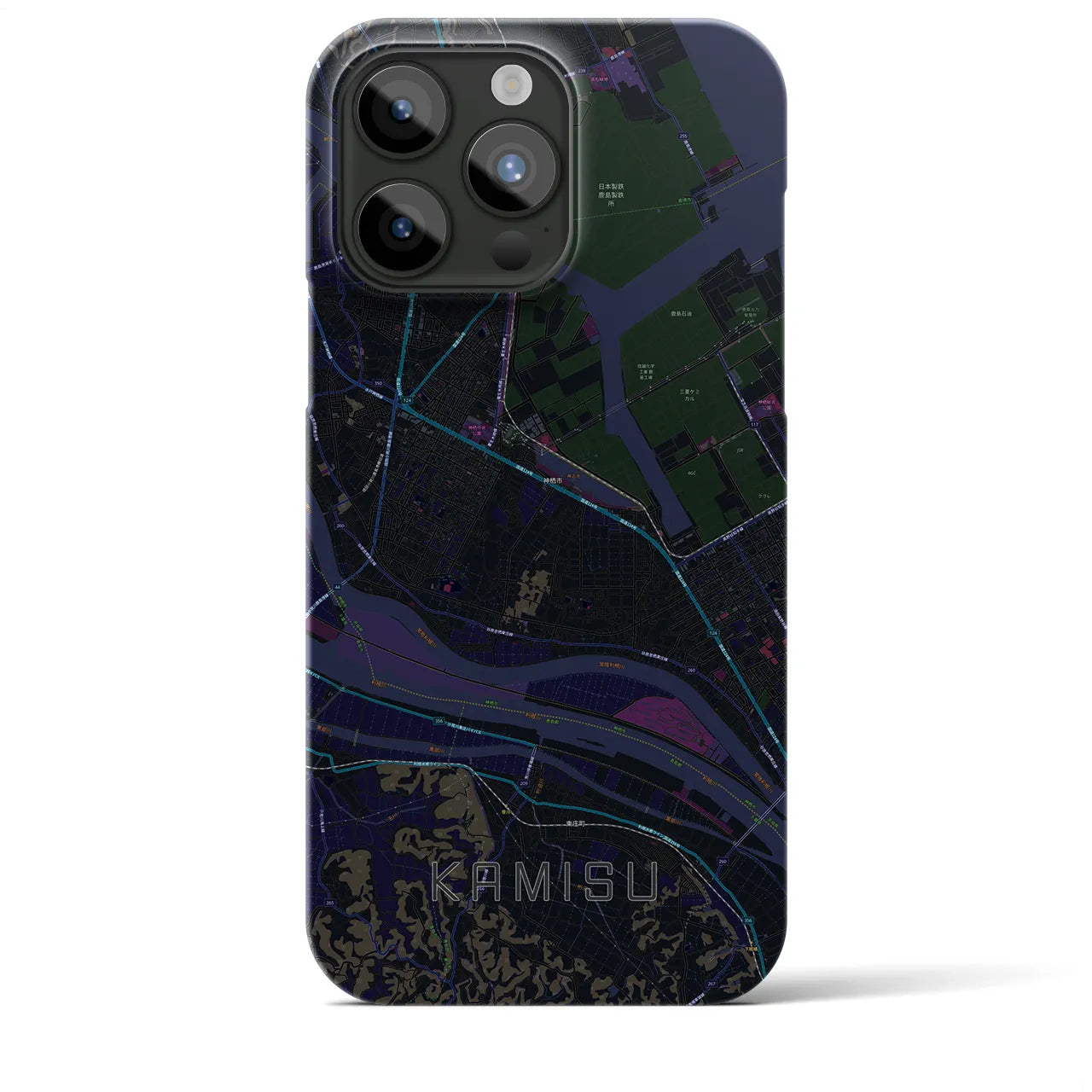 【神栖(茨城県)】地図柄iPhoneケース(バックカバータイプ)