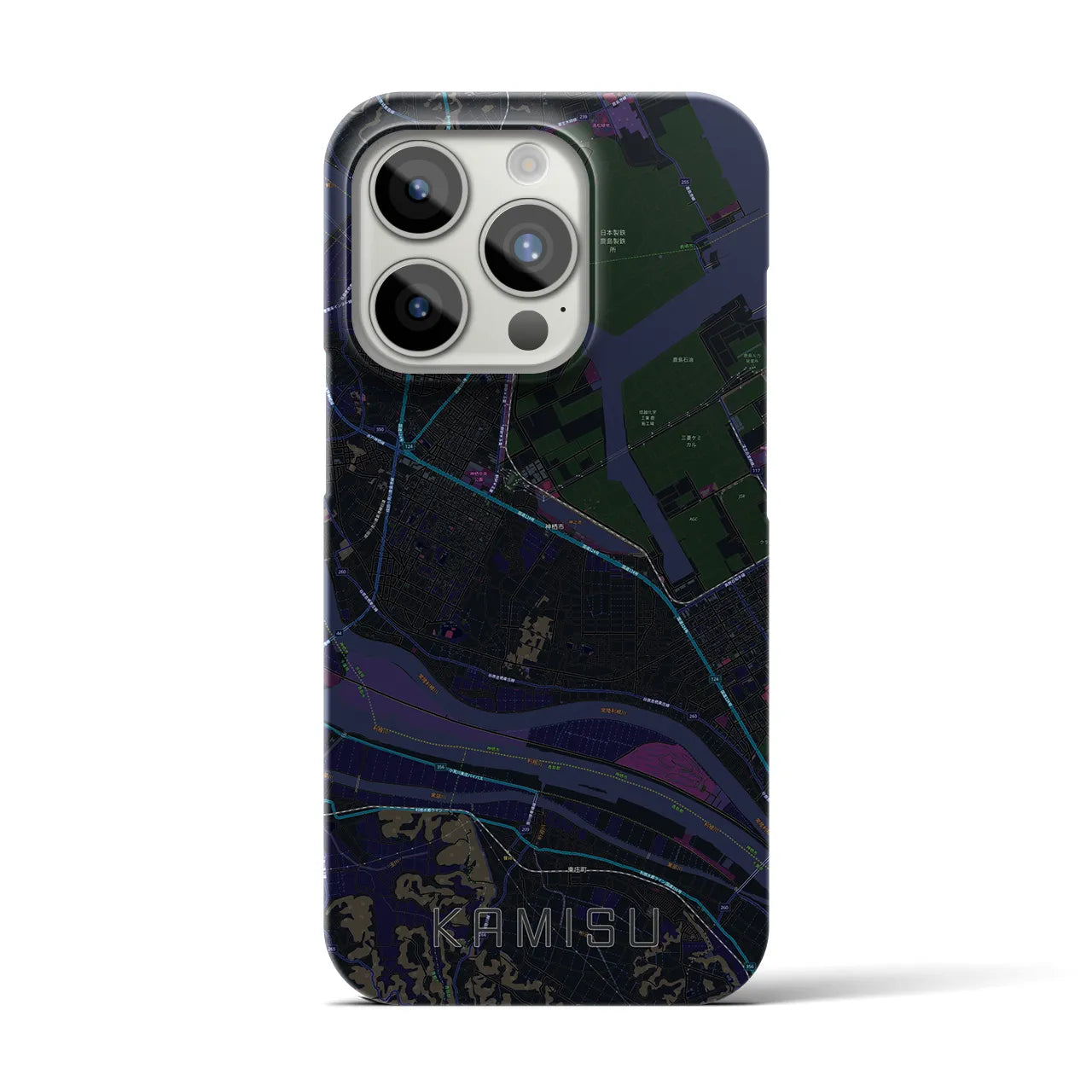 【神栖(茨城県)】地図柄iPhoneケース(バックカバータイプ)