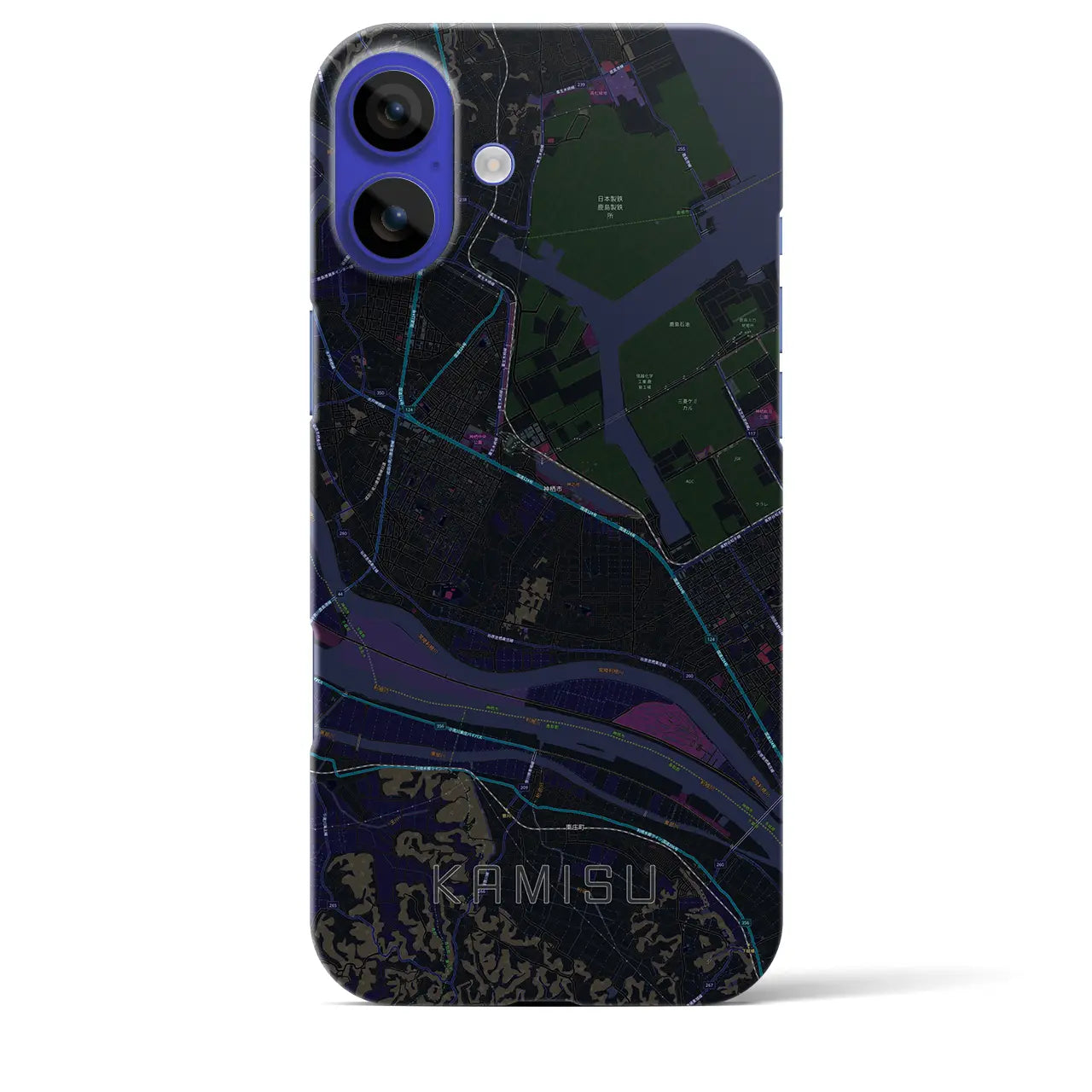 【神栖(茨城県)】地図柄iPhoneケース(バックカバータイプ)