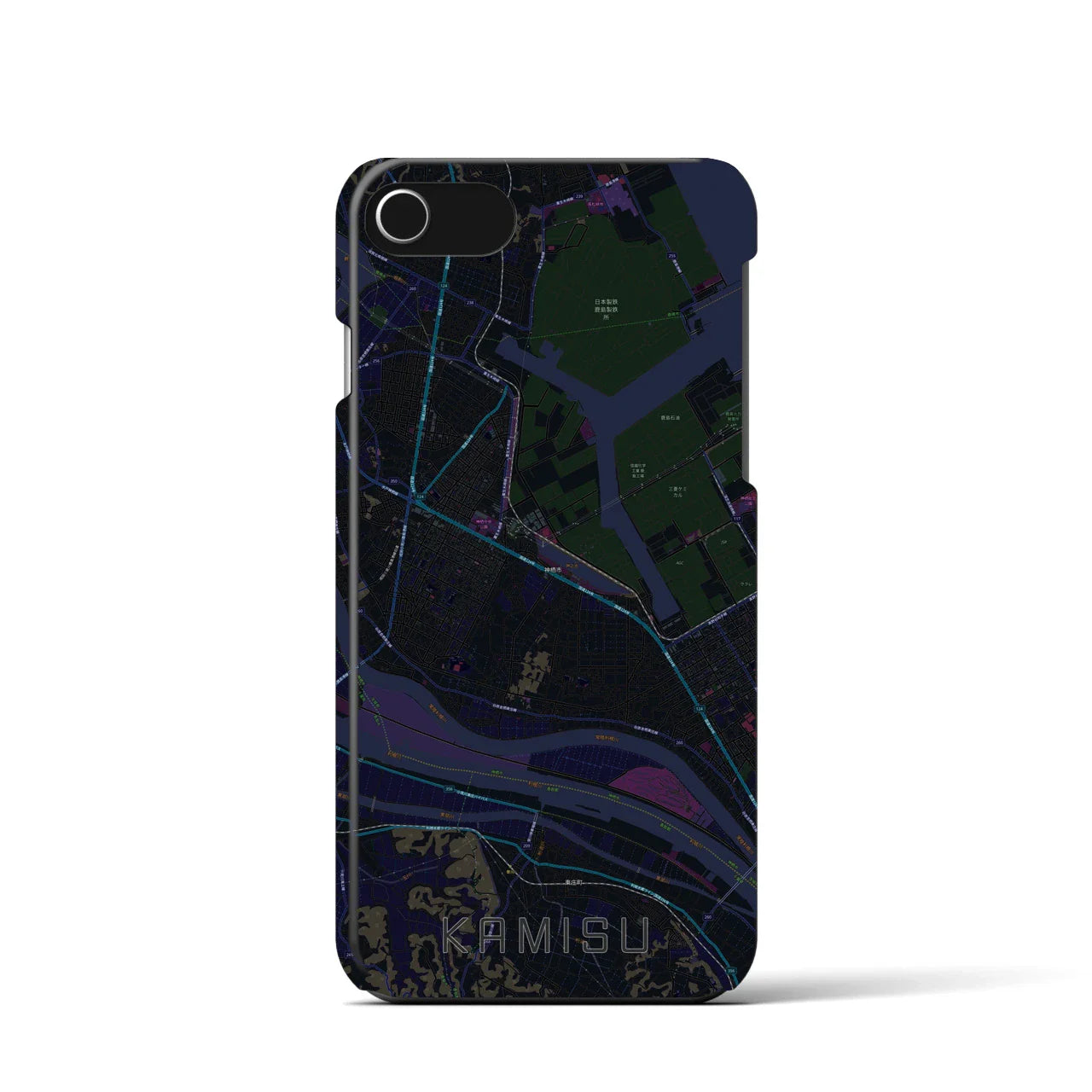 【神栖(茨城県)】地図柄iPhoneケース(バックカバータイプ)