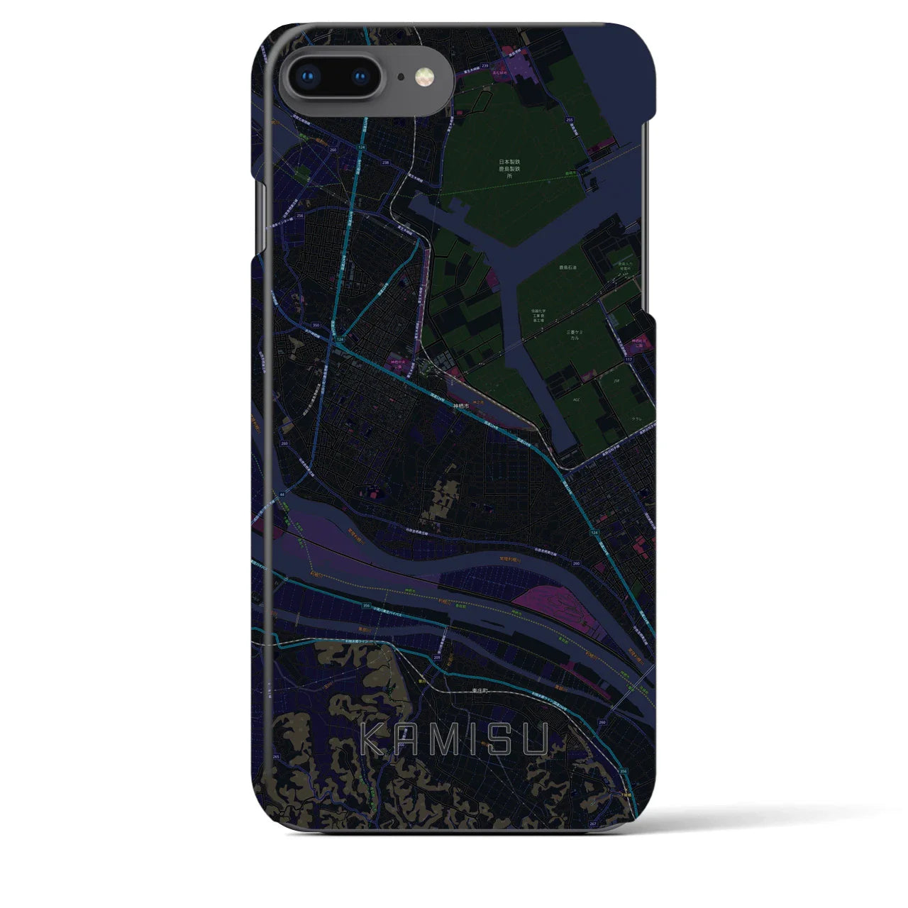 【神栖(茨城県)】地図柄iPhoneケース(バックカバータイプ)