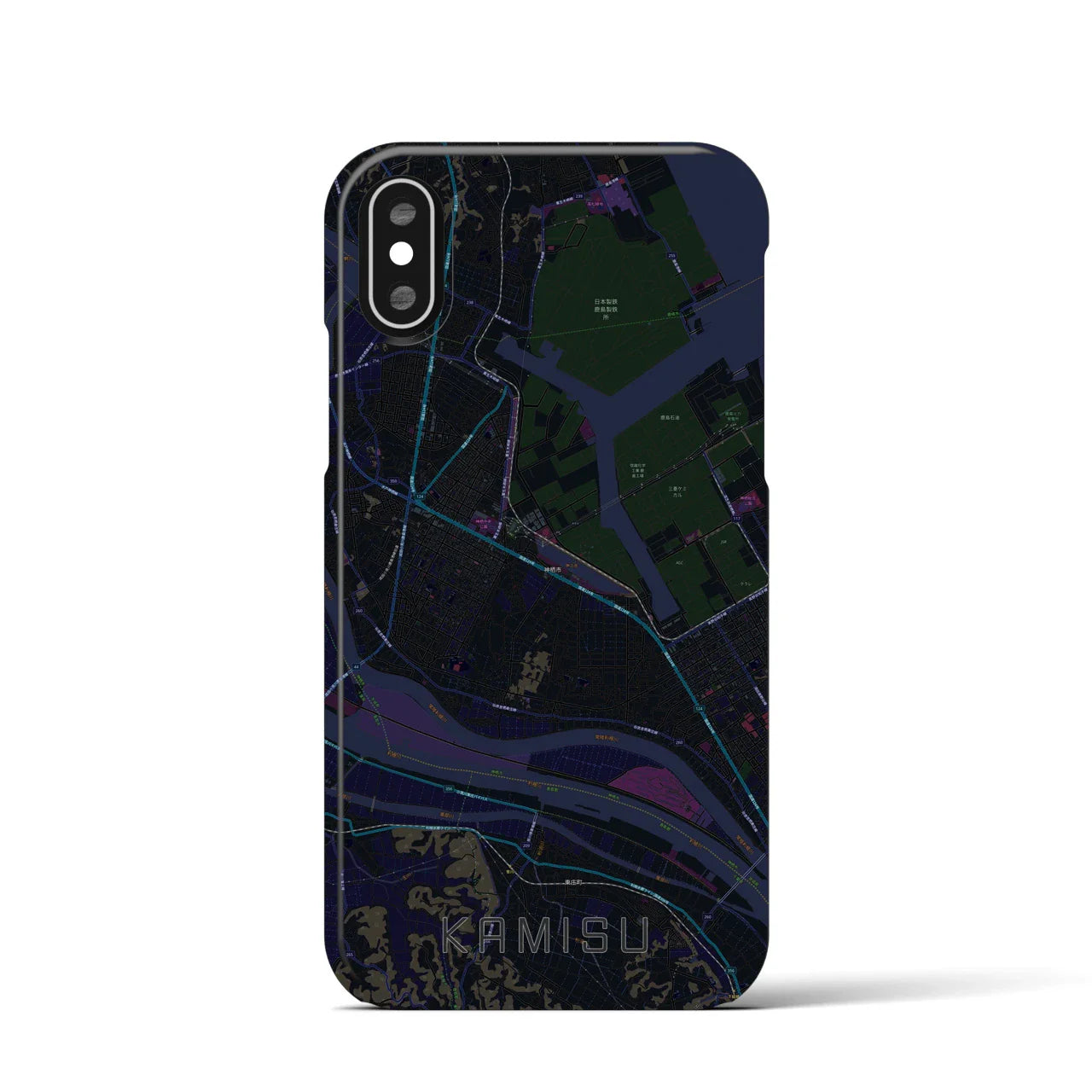 【神栖(茨城県)】地図柄iPhoneケース(バックカバータイプ)