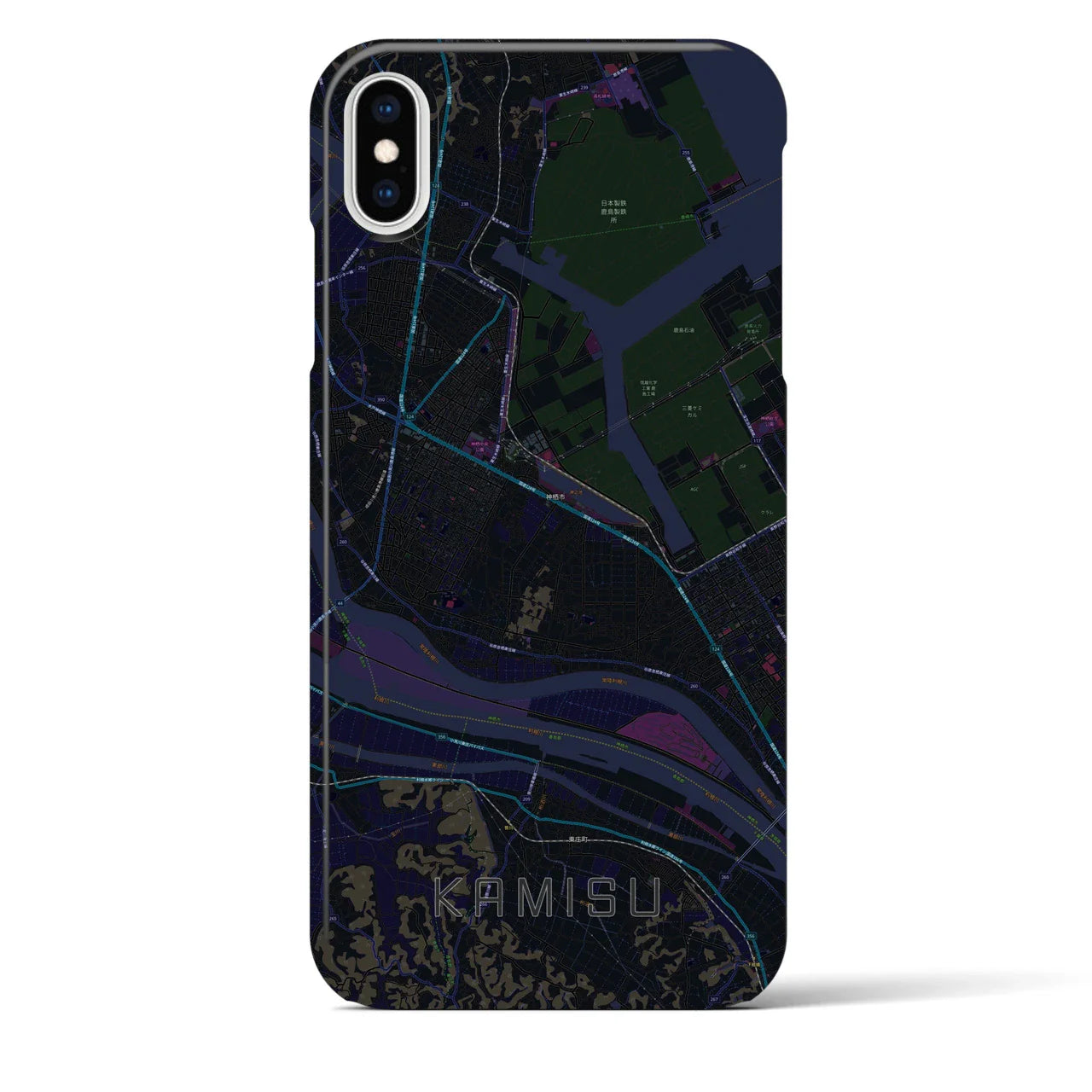 【神栖(茨城県)】地図柄iPhoneケース(バックカバータイプ)