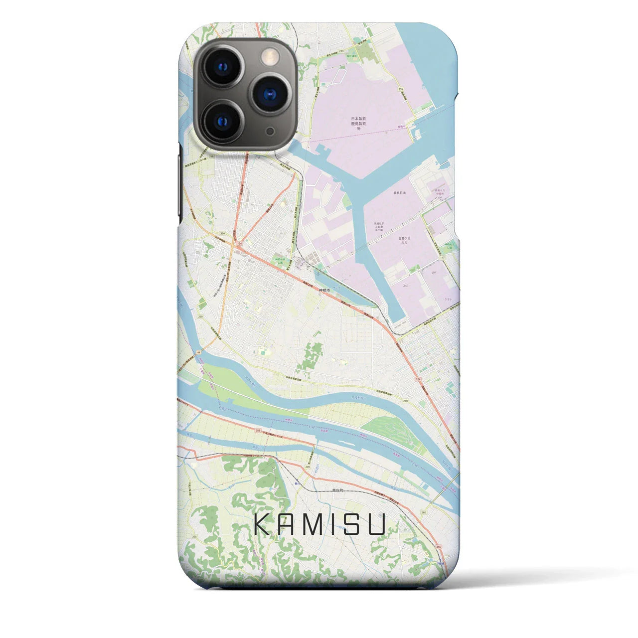 【神栖(茨城県)】地図柄iPhoneケース(バックカバータイプ)