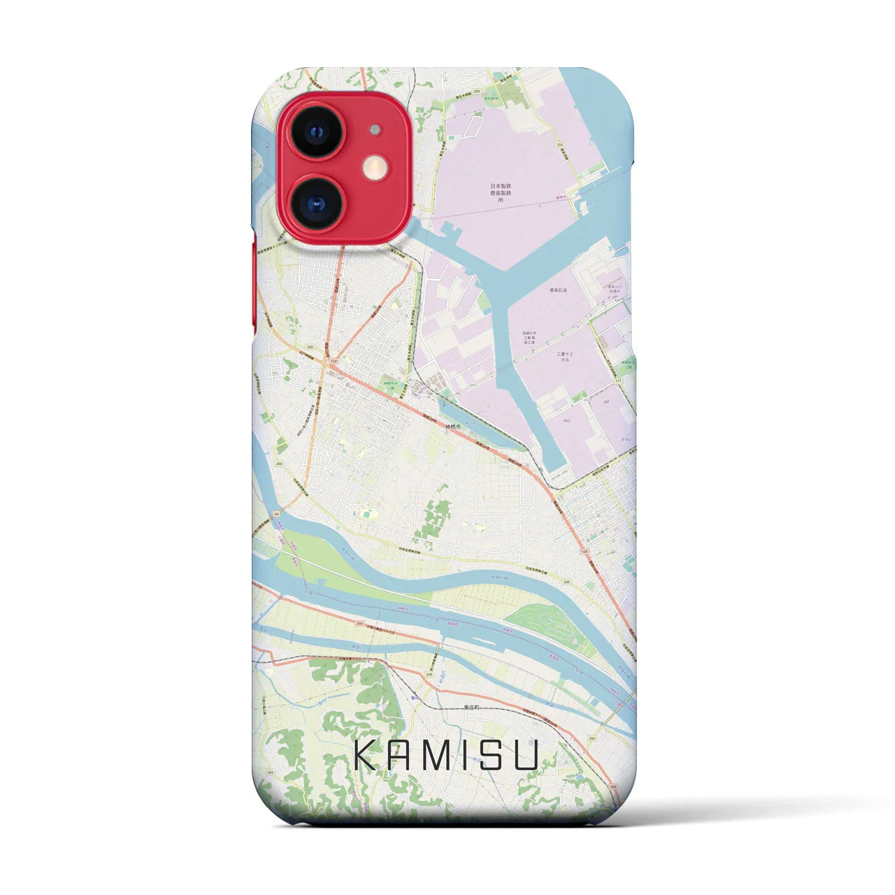 【神栖(茨城県)】地図柄iPhoneケース(バックカバータイプ)