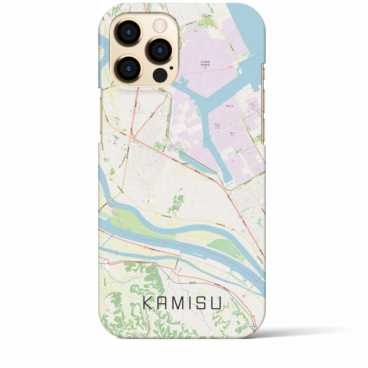 【神栖(茨城県)】地図柄iPhoneケース(バックカバータイプ)