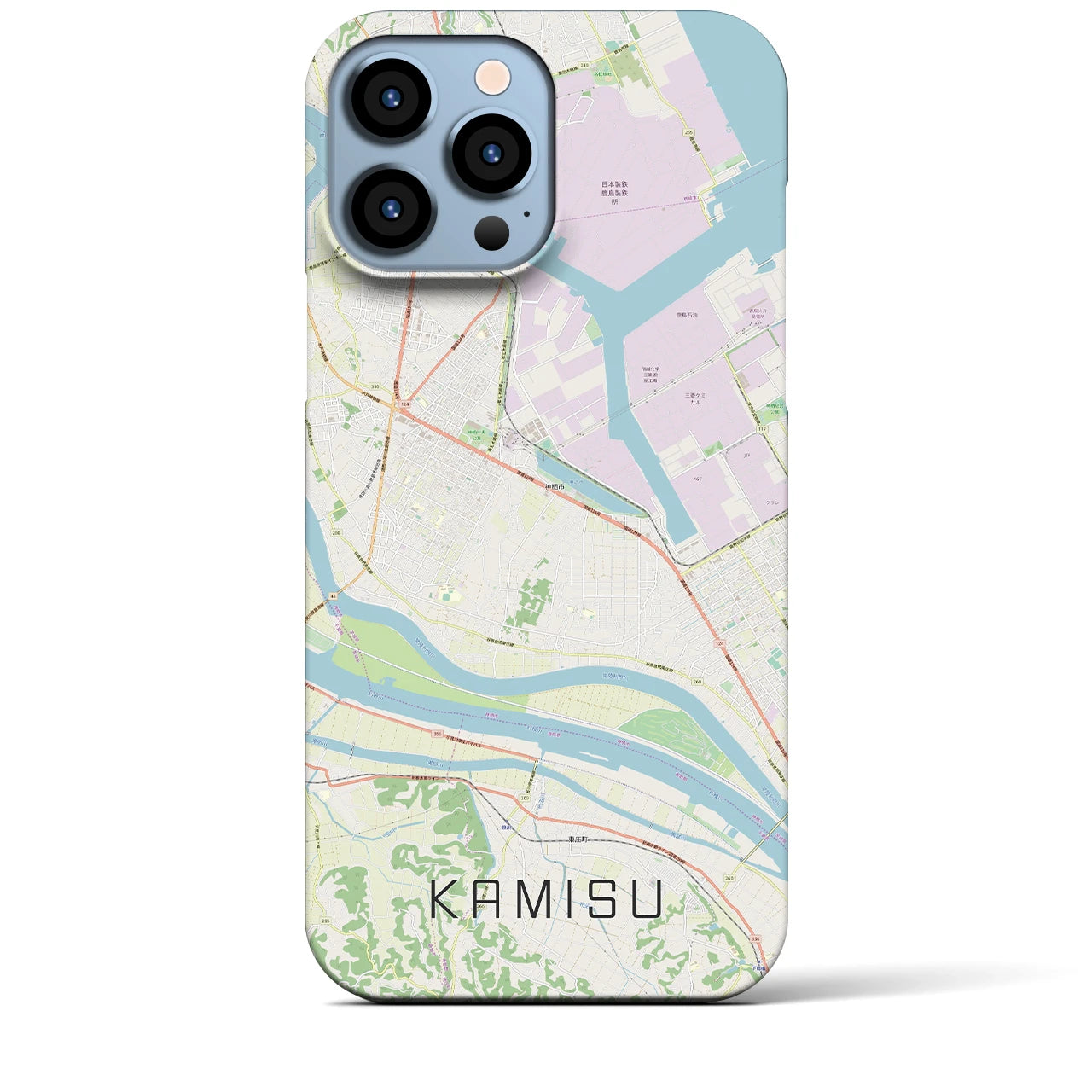 【神栖(茨城県)】地図柄iPhoneケース(バックカバータイプ)