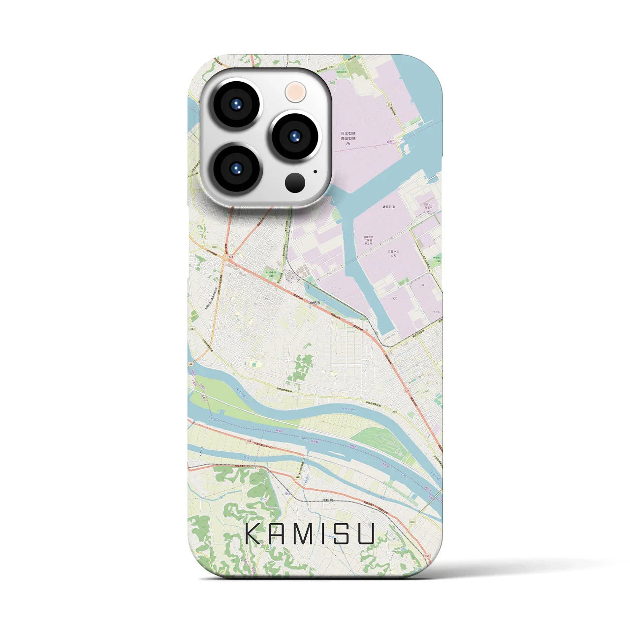 【神栖(茨城県)】地図柄iPhoneケース(バックカバータイプ)