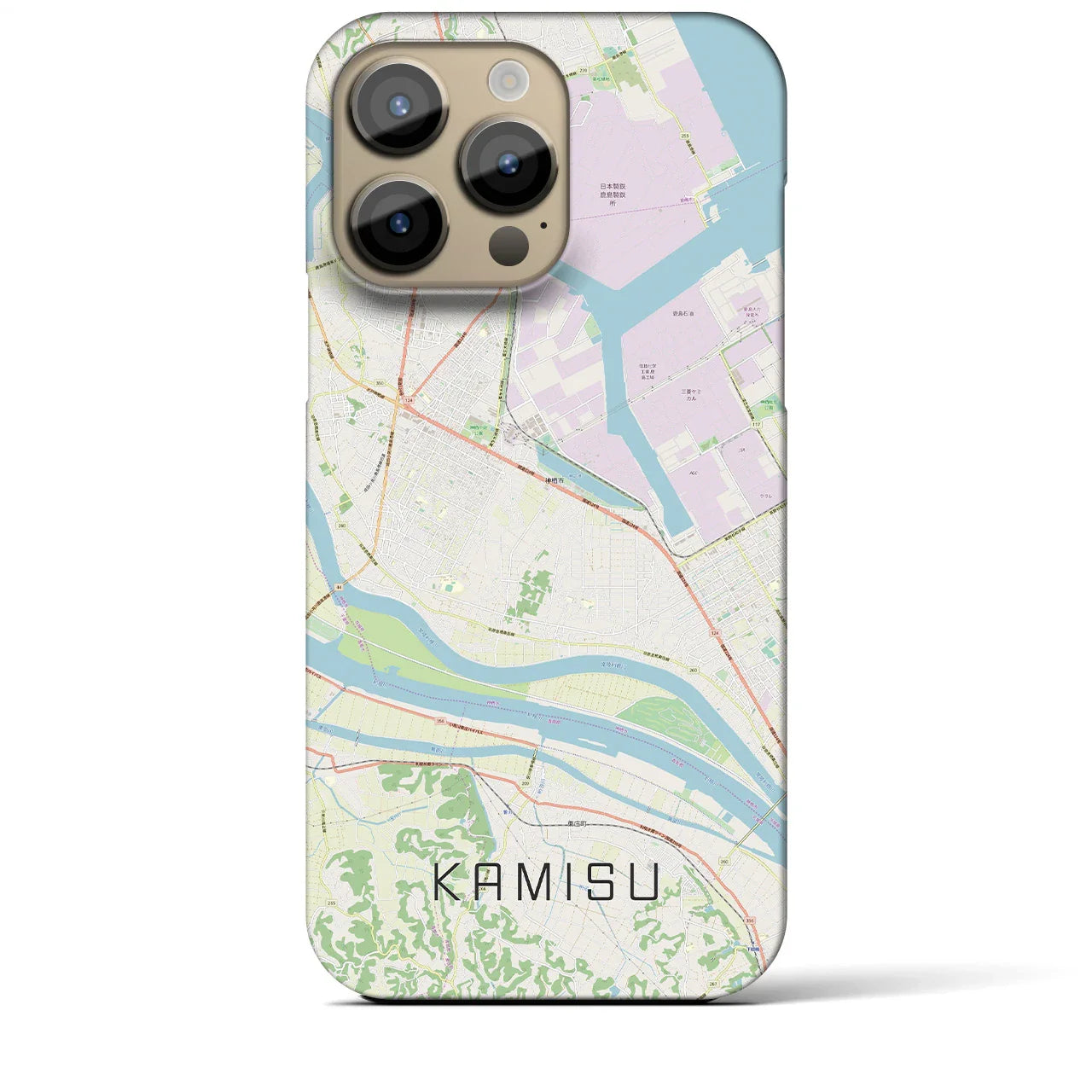 【神栖(茨城県)】地図柄iPhoneケース(バックカバータイプ)