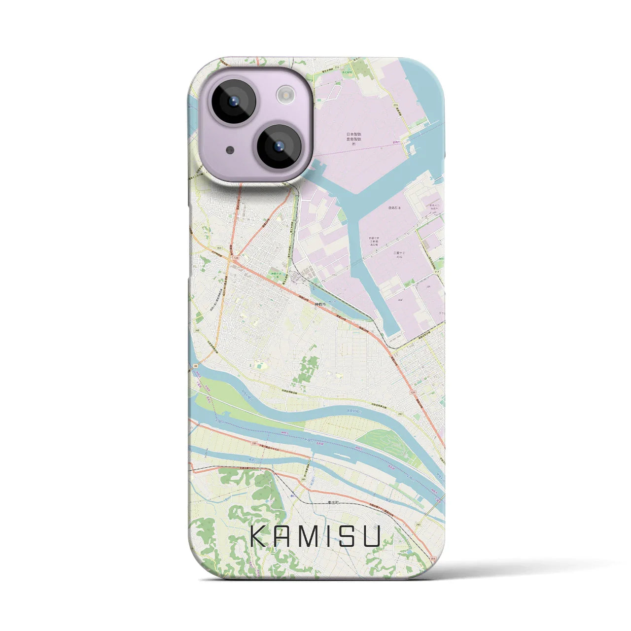 【神栖(茨城県)】地図柄iPhoneケース(バックカバータイプ)