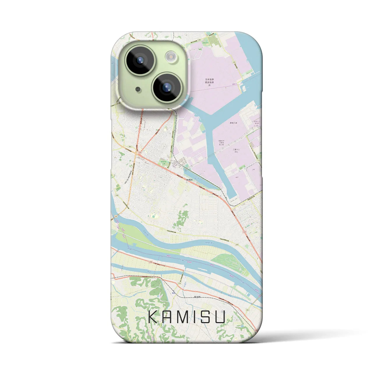 【神栖(茨城県)】地図柄iPhoneケース(バックカバータイプ)