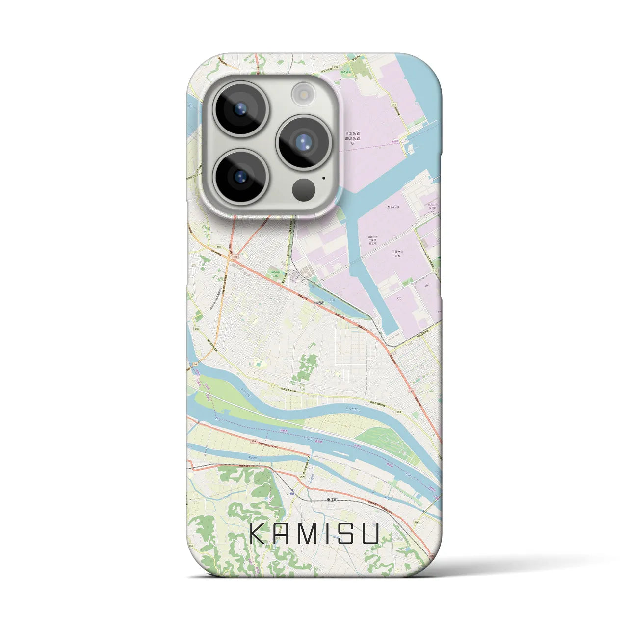 【神栖(茨城県)】地図柄iPhoneケース(バックカバータイプ)