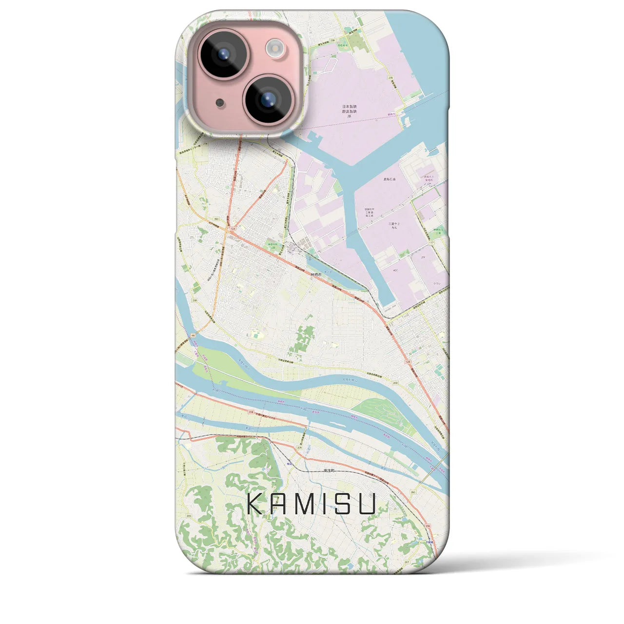 【神栖(茨城県)】地図柄iPhoneケース(バックカバータイプ)