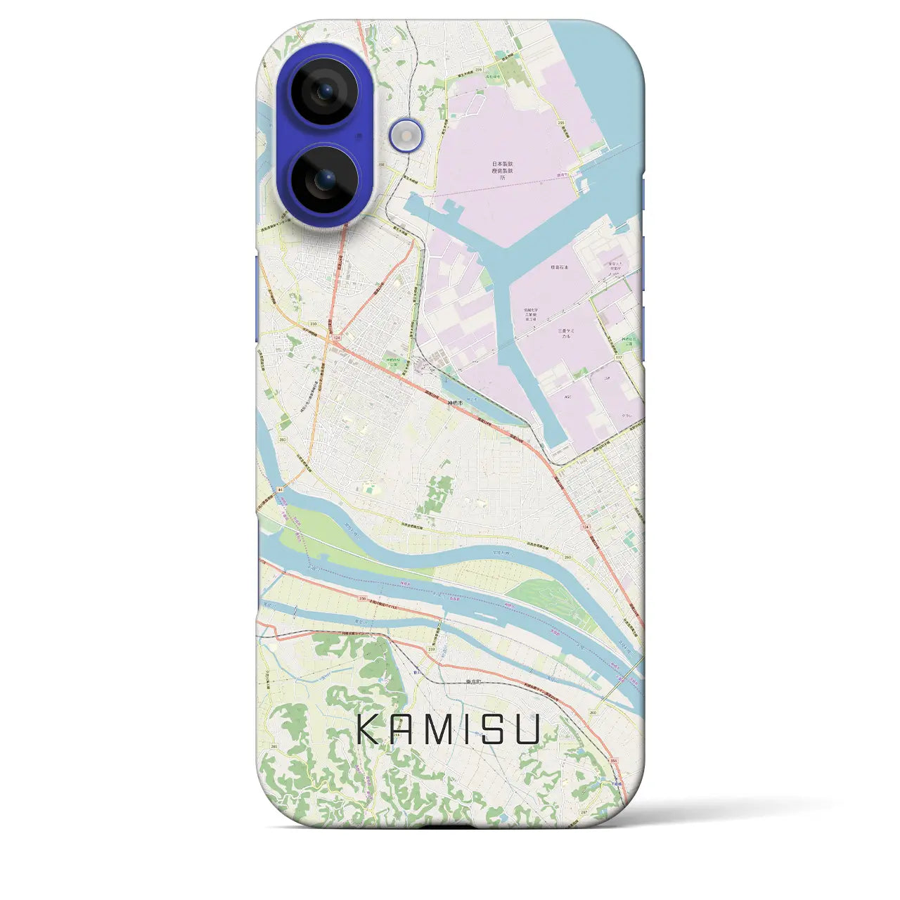 【神栖(茨城県)】地図柄iPhoneケース(バックカバータイプ)