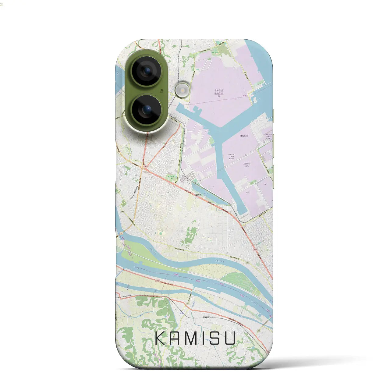 【神栖(茨城県)】地図柄iPhoneケース(バックカバータイプ)