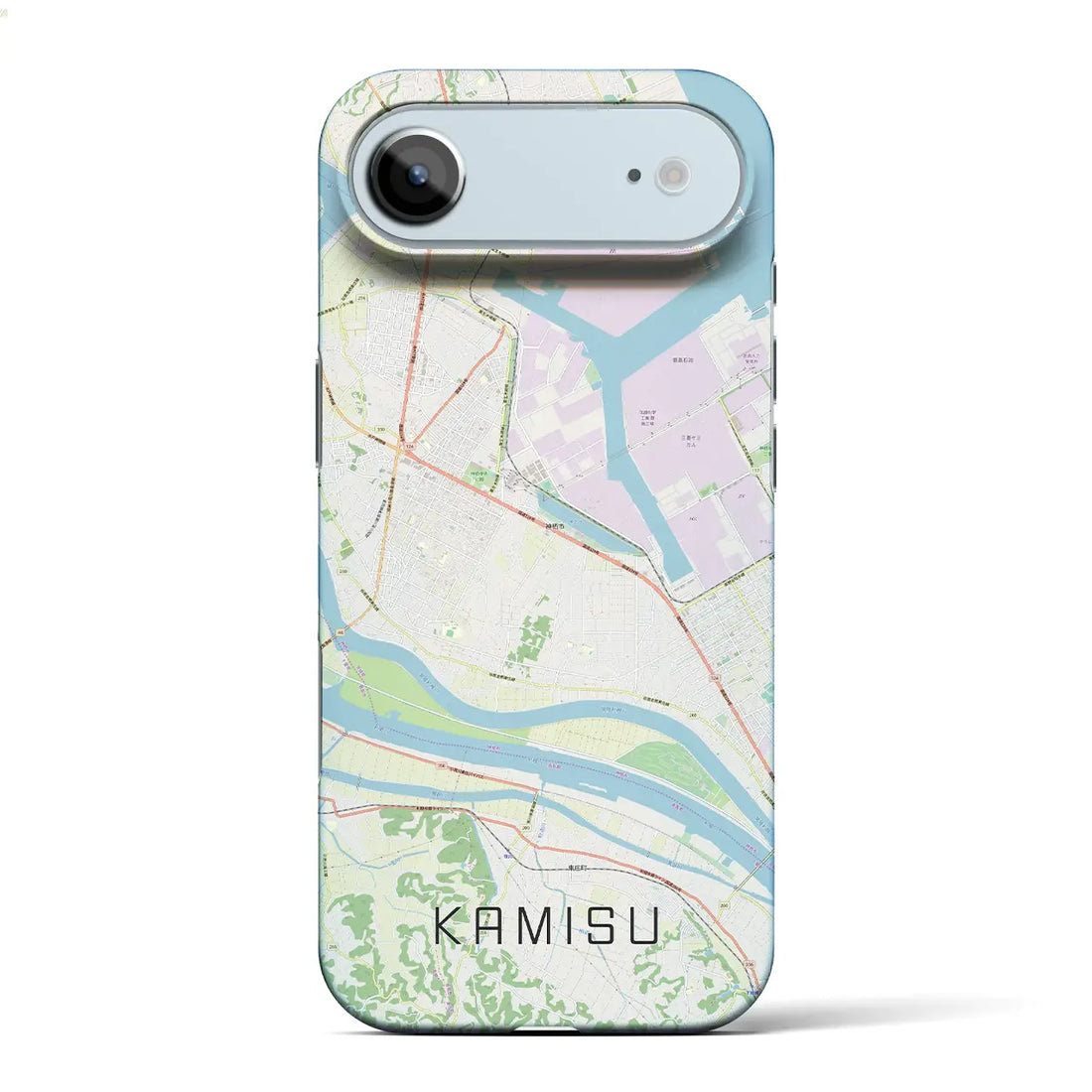 【神栖(茨城県)】地図柄iPhoneケース(バックカバータイプ)ナチュラル・iPhone 17 Pro Max 用