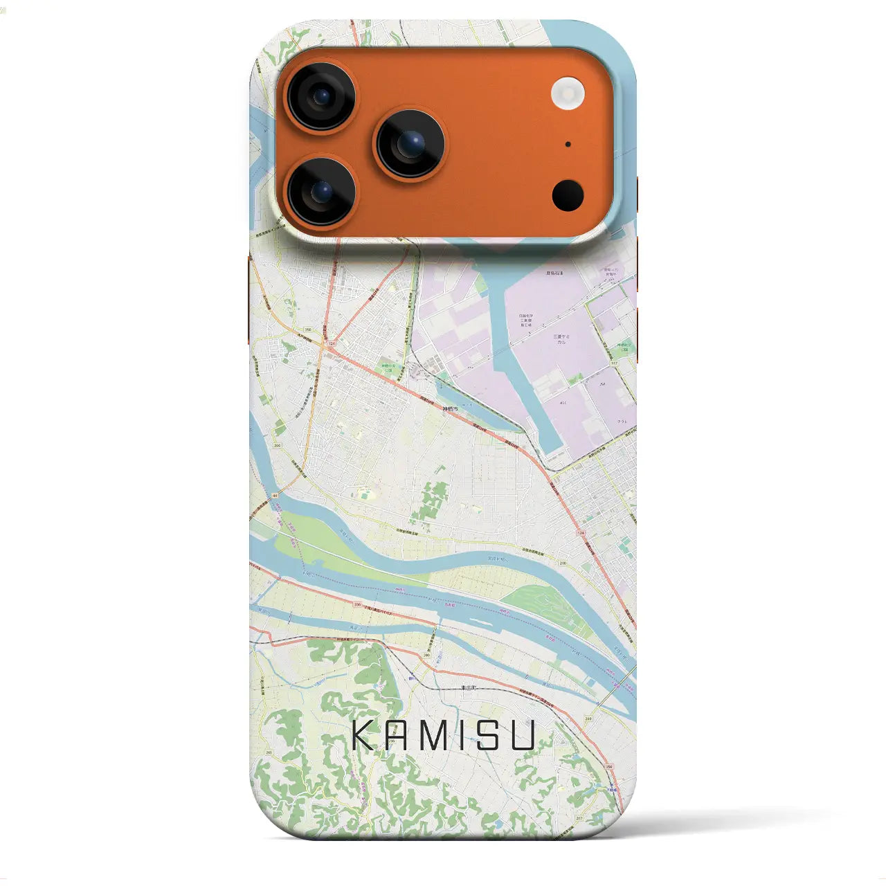 【神栖(茨城県)】地図柄iPhoneケース(バックカバータイプ)