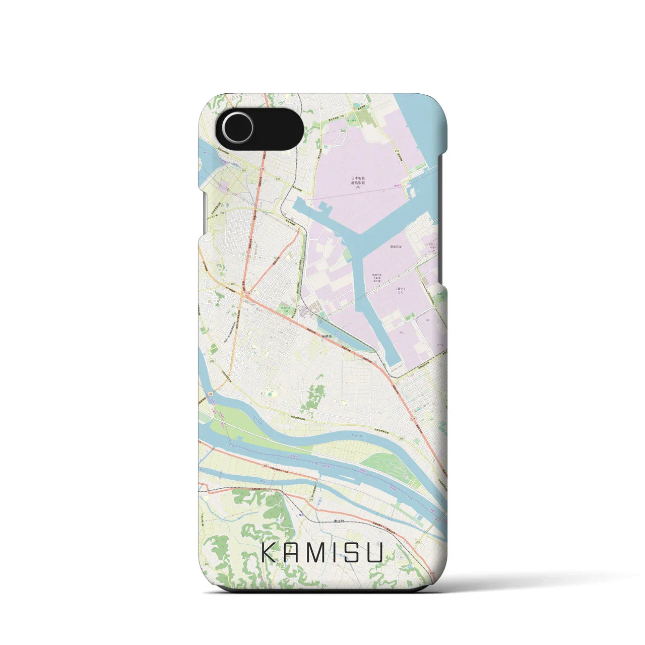 【神栖(茨城県)】地図柄iPhoneケース(バックカバータイプ)
