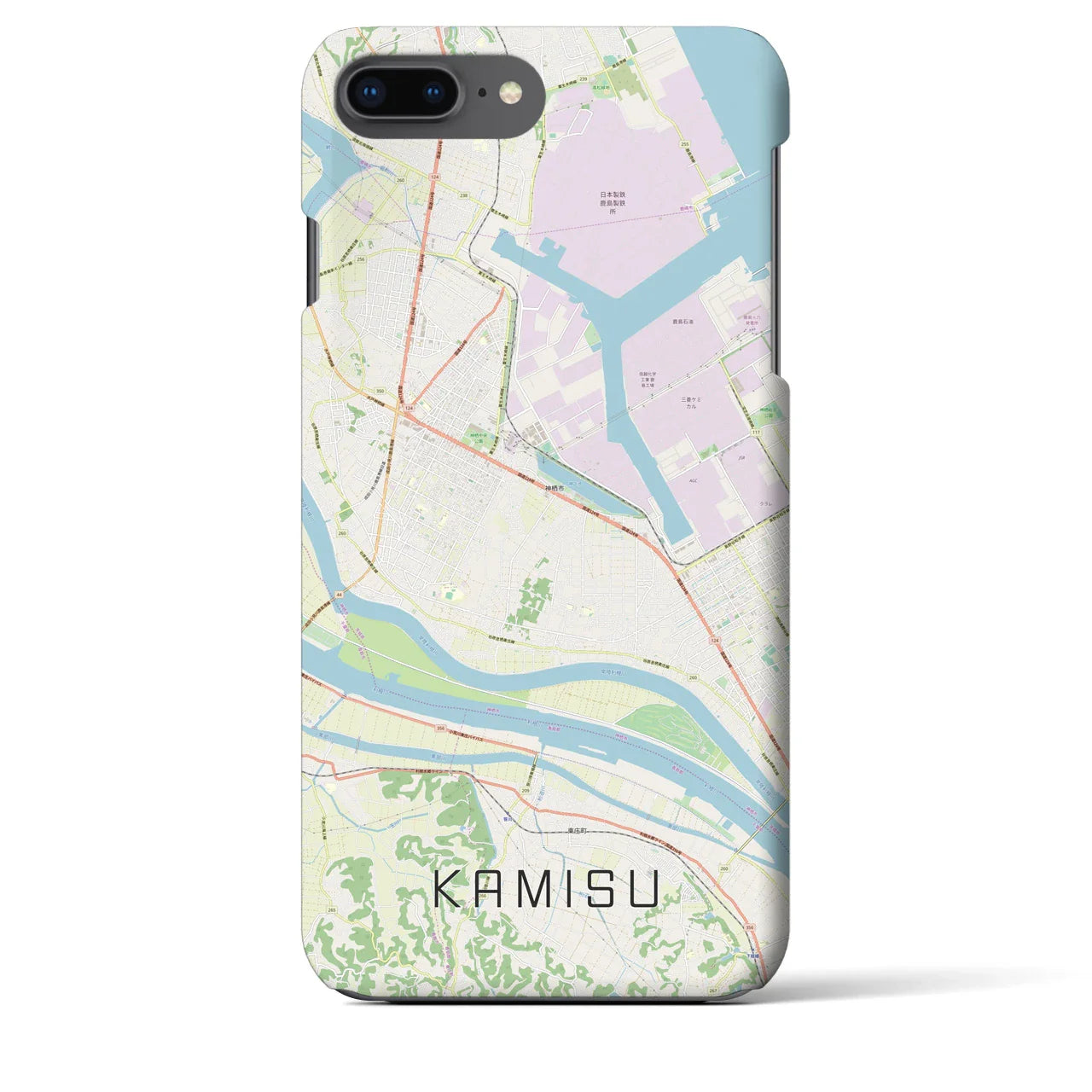 【神栖(茨城県)】地図柄iPhoneケース(バックカバータイプ)