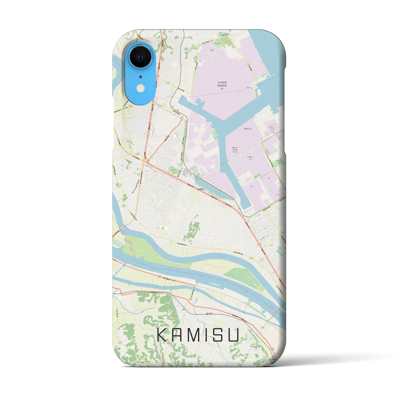 【神栖(茨城県)】地図柄iPhoneケース(バックカバータイプ)