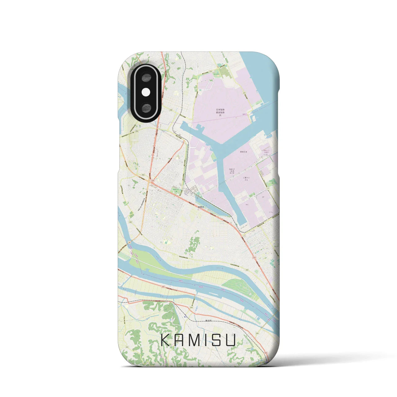 【神栖(茨城県)】地図柄iPhoneケース(バックカバータイプ)