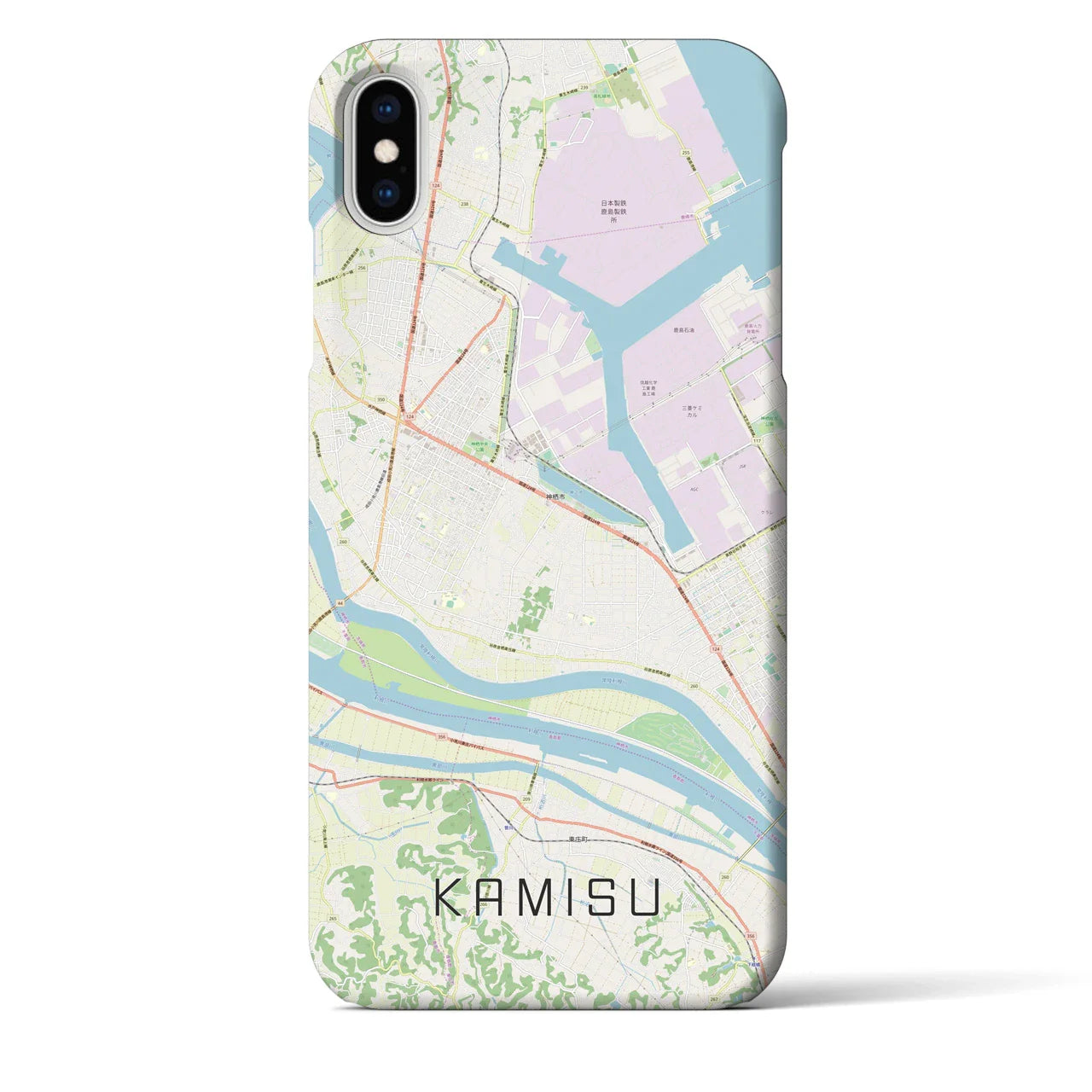 【神栖(茨城県)】地図柄iPhoneケース(バックカバータイプ)