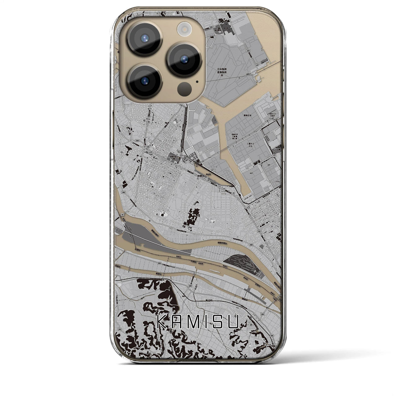 【神栖(茨城県)】地図柄iPhoneケース(クリアタイプ)